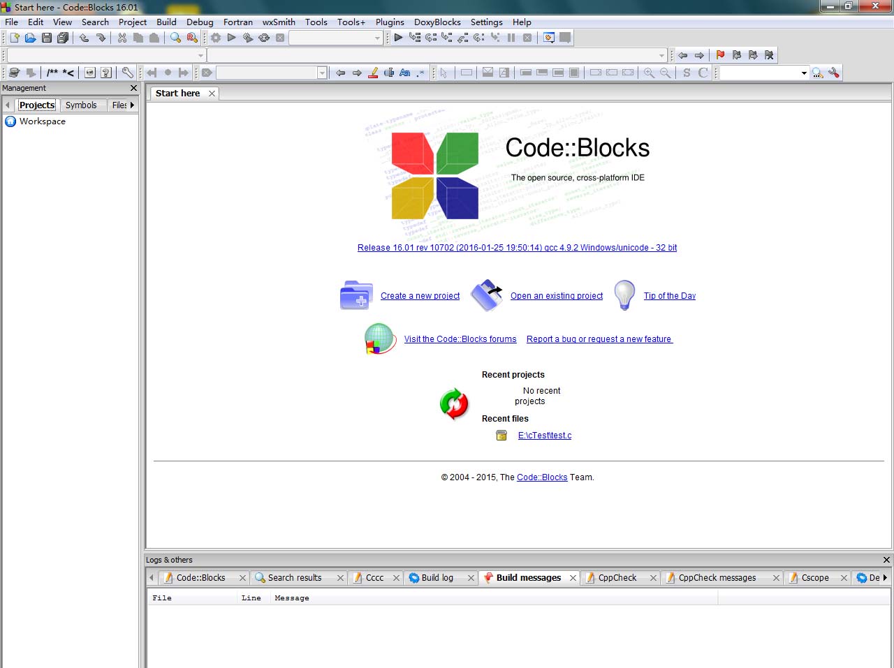 使用code::blocks编译c程序_1